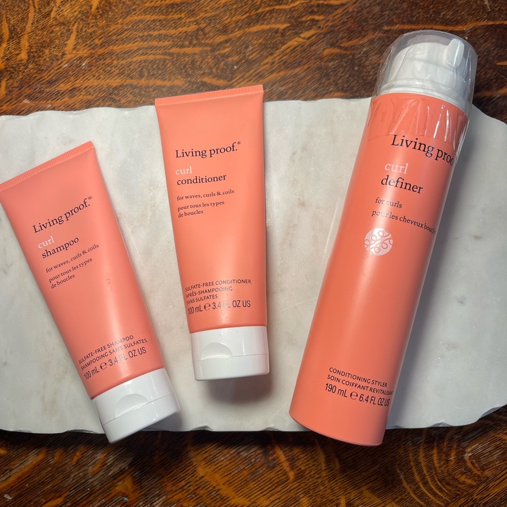 Living Proof Curl Care Trio Shampoo, Conditioner and Curl Definer